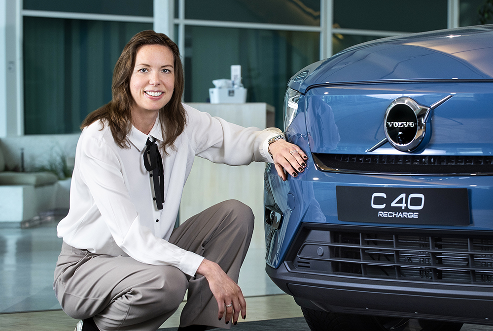 Sandra Tostar, teknisk ledare för polymera och biobaserade material på Volvo Cars. Foto: Lisa Jabar / AnnalisaFoto