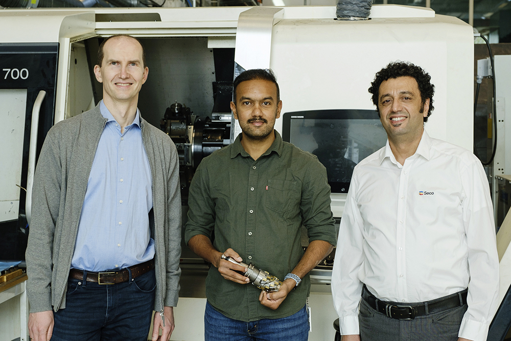 Volodymyr Bushlya, Vikas Premkumar och Rachid M’Saoubi. Foto: Johan Lindvall