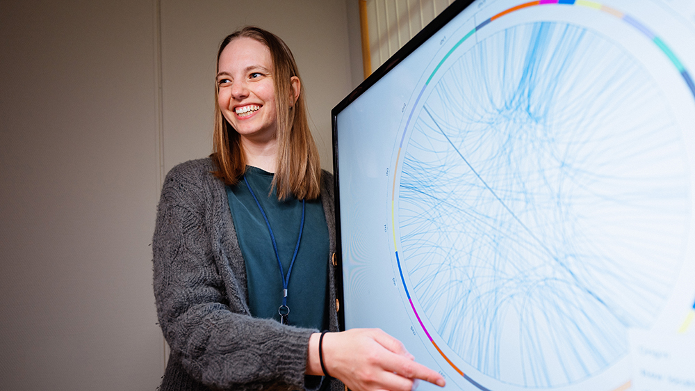 Emilia Ståhlbom, industridoktorand på MIT vid Linköpings universitet med företagshemvist hos it-företaget Sectra. Foto: David Brohede