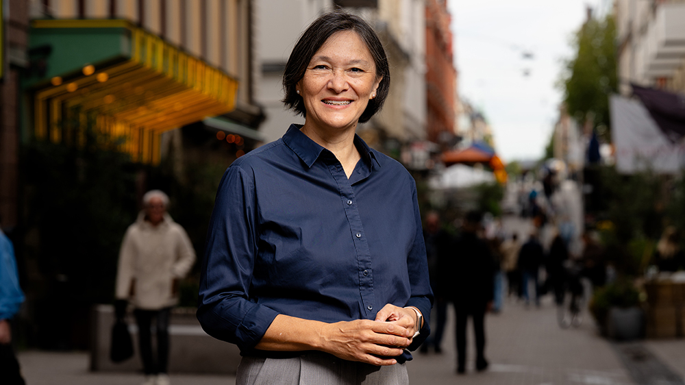 Sylvia Schwaag Serger, vd för IVA, berättar om visionsprojektet Svenska framtider. Foto: Erik Cronberg