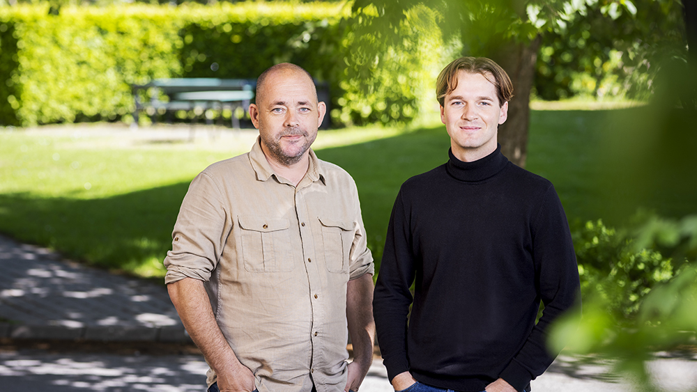 Stefan Olin, forskare och projektledare och Sixten Hager, projektassistent vid Lunds universitet. Foto: Christian Andersson / Apelöga
