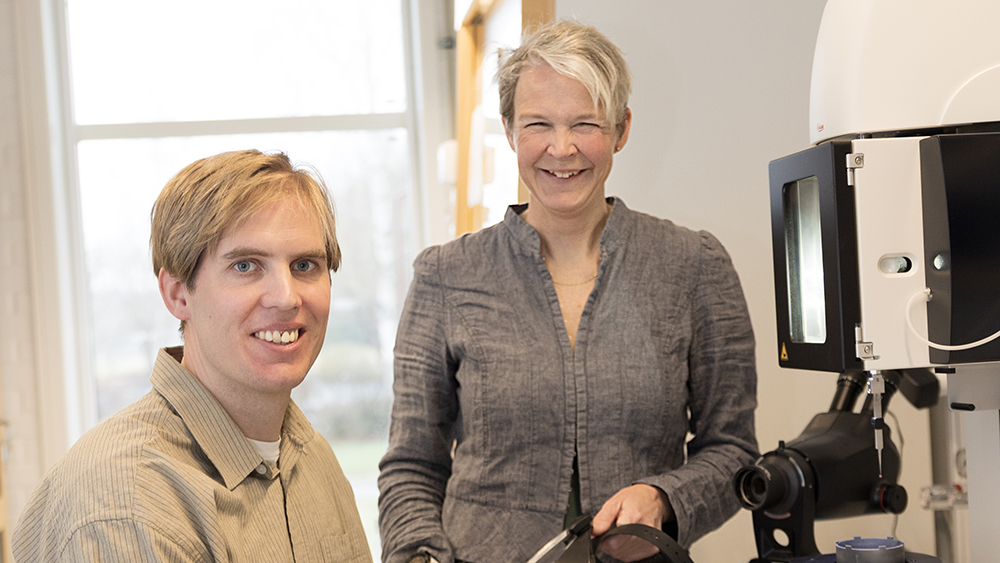 George Westmeijer, forskare och postdoktor och Linda Sandblad, universitetslektor. Foto: Lena Lee